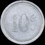 Jeton de 10 centimes 1921 de la Chambre de Commerce d'Elbeuf (76500 - Seine-Maritime) - revers