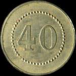 Jeton de 40 (centimes) du Kiosque Chinois � Enghien-les-Bains (95880 - Val d'Oise) - revers