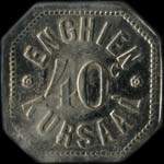 Jeton de 40 centimes Enghien Kursaal � Enghien-les-Bains (95880 - Val d'Oise) - avers