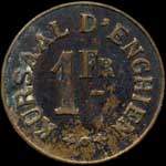 Jeton de 1 franc du Kursaal d'Enghien � Enghien-les-Bains (95880 - Val d'Oise) - avers