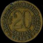 Jeton de 10 centimes de la Société de Consommation de l'Est à Epernay (51200 - Marne) - avers