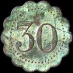 Jeton de 30 centimes de Eden Caf� � Epinal (88000 - Vosges) - revers