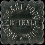 Jeton de L�gumes du Restaurant Populaire Epinal (88000 - Vosges) - avers
