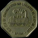 Jeton de 5 francs de la Soci�t� de Consommation des Employ�s de la Compagnie de l'Est � Epinal (88000 - Vosges) - avers