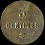 Jeton de 5 centimes de la Soci�t� Spinalienne de Consommation � Epinal (88000 - Vosges) - revers