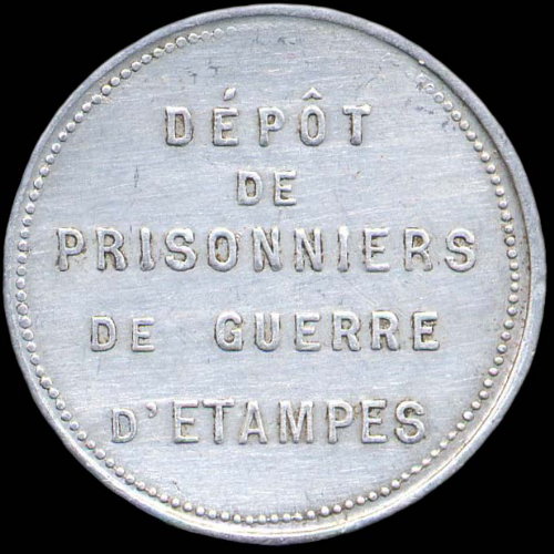 Jeton de 10 centimes du D�p�t de Prisonniers de Guerre d'Etampes (91150 - Essonne) - avers