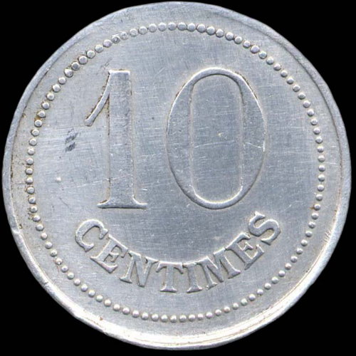 Jeton de 10 centimes du D�p�t de Prisonniers de Guerre d'Etampes (91150 - Essonne) - revers