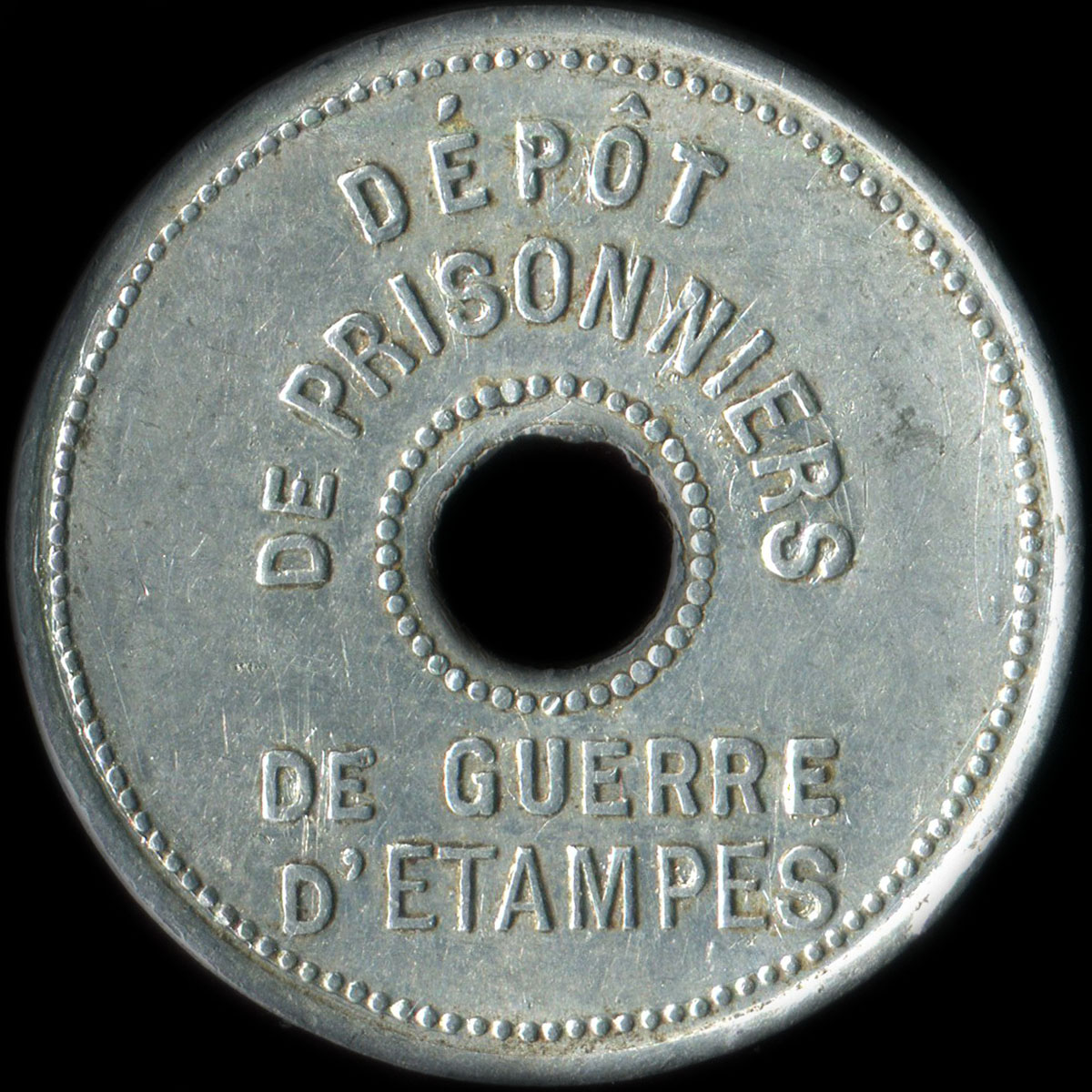 Jeton de 25 centimes du D�p�t de Prisonniers de Guerre d'Etampes (91150 - Essonne) - avers