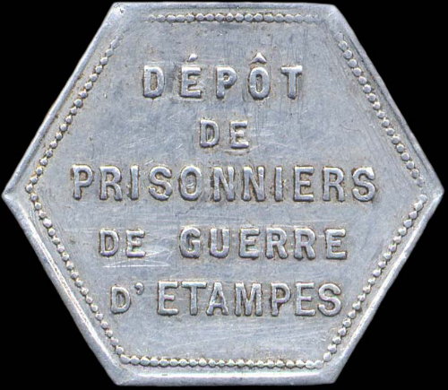 Jeton de 1 franc du D�p�t de Prisonniers de Guerre d'Etampes (91150 - Essonne) - avers