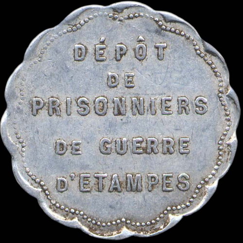 Jeton de 2 francs du D�p�t de Prisonniers de Guerre d'Etampes (91150 - Essonne) - avers