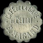 Jeton de 12 &frac12; centimes �mis par le Caf� de la Gare de l'Etrat - F. Magand - � L'Etrat (42580 - Loire) - avers