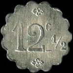 Jeton de 12 &frac12; centimes �mis par le Caf� de la Gare de l'Etrat - F. Magand - � L'Etrat (42580 - Loire) - revers