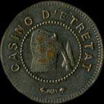 Jeton de 5 francs du Casino d'Etretat (76790 - Seine-Maritime) - avers
