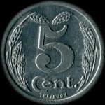 Jeton de 5 centimes 1921 de la Chambre de Commerce d'Evreux (27000 - Eure) - revers