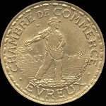 Jeton de 1 franc 1922 de la Chambre de Commerce d'Evreux (27000 - Eure) - avers