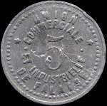 Jeton de 5 centimes 1921 de l'Union Commerciale et Industrielle de Falaise (14700 - Calvados) - revers