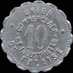 Jeton de 10 centimes 1921 de l'Union Commerciale et Industrielle de Falaise (14700 - Calvados) - revers