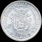 Jeton de 25 centimes 1922 de l'Union Commerciale et Industrielle de Falaise (14700 - Calvados) - revers