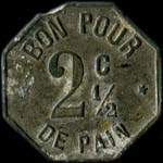 Jeton de 2 1/2 centimes de la Boulangerie Legesne � La Fert�-Bernard (72400 - Sarthe) - revers