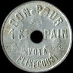 Jeton Bon pour 1 kg de pain �mis par la Pr�voyance � Flixecourt (80420 - Somme) - avers