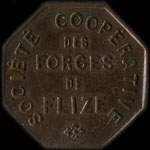 Jeton de 5 centimes de la Soci�t� Coop�rative des Forges de Flize (08160 - Ardennes) - avers