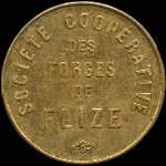 Jeton de 5 francs de la Soci�t� Coop�rative des Forges de Flize (08160 - Ardennes) - avers