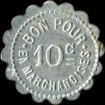 Jeton de 10 centimes de Meulien - Boulanger � Fontaines (71150 - Sa�ne-et-Loire) - revers