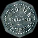Jeton de 25 centimes de Meulien - Boulanger � Fontaines (71150 - Sa�ne-et-Loire) - avers