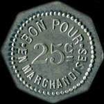 Jeton de 25 centimes de Meulien - Boulanger � Fontaines (71150 - Sa�ne-et-Loire) - revers