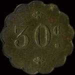 Jeton de 30 centimes du Grand Caf� � Foug�res (35300 - Ille-et-Vilaine) - revers