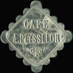 Jeton de 12 &frac12; centimes du Caf� A.&nbsp;Peysselon � la Fouillouse (42480 - Loire) - avers