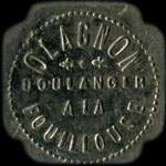 Jeton de 2 &frac12; centimes de Olagnon - Boulanger � la Fouillouse (42480 - Loire) - avers
