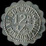 Jeton de 12 1/2 centimes du Caf� Ferraton Fils � Fraisse (42490 - Loire) - revers