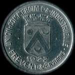 Jeton de 5 centimes 1922 de l'Union Commerciale et Industrielle de Frévent (62270 - Pas-de-Calais) - avers