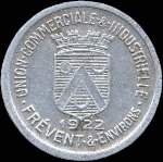 Jeton de 10 centimes 1922 de l'Union Commerciale et Industrielle de Frévent (62270 - Pas-de-Calais) - avers