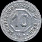 Jeton de 10 centimes 1917 des Groupes Commerciaux du Gard (30 - Département) - revers