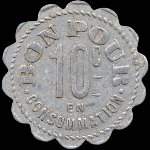 Jeton de 10 centimes du Caf� Dupuy � G�n�rargues (30140 - Gard) - revers