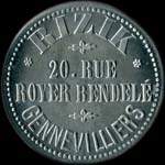 Jeton de 1 franc de Rizik - 20, rue Royer Bendel� � Gennevilliers (92230 - Hauts-de-Seine) - avers