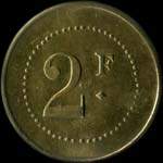 Jeton de 2 francs de Rizik - 20, rue Royer Bendel� � Gennevilliers (92230 - Hauts-de-Seine) - revers