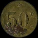 Jeton de 50 centimes de la Cantine Seneau du 48ème R.I. à Guingamp (22200 - Côtes-d'Armor) - revers