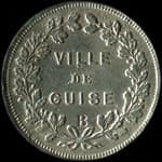 Jeton de pain du Bureau de Bienfaisance de la Ville de Guise (02120 - Aisne) - avers