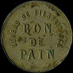 Jeton de pain du Bureau de Bienfaisance de la Ville de Guise (02120 - Aisne) - revers