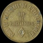 Jeton de 10 centimes avec contremarque I dans le losange au revers Le Familist�re et sa Manufacture � Guise (02120 - Aisne) - revers
