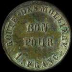 Jeton de 1 franc utilis� lors de la construction de la Route des Molli�re par A. M. C en Haute-Savoie (d�partement) - revers