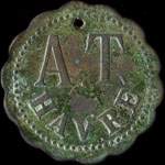 Jeton de 25 centimes de A. T au Havre (76550 - Seine-Maritime) - avers