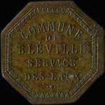 Jeton de 20 centimes de la Commune de Bléville - Service des Eaux au Havre (76550 - Seine-Maritime) - avers