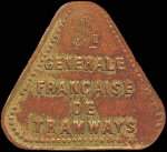 Jeton de 25 centimes de la Compagnie Générale Française de Tramways au Havre (76550 - Seine-Maritime) - avers