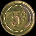 Jeton de 5 centimes de La Gerbe - Le Havre (76550 - Seine-Maritime) - revers