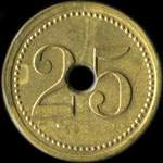 Jeton de 25 (centimes) de La Gerbe - Le Havre (76550 - Seine-Maritime) - revers