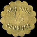 Jeton de 4,50 francs n° 1615 de la Société d'Affrètements au Havre (76550 - Seine-Maritime) - revers